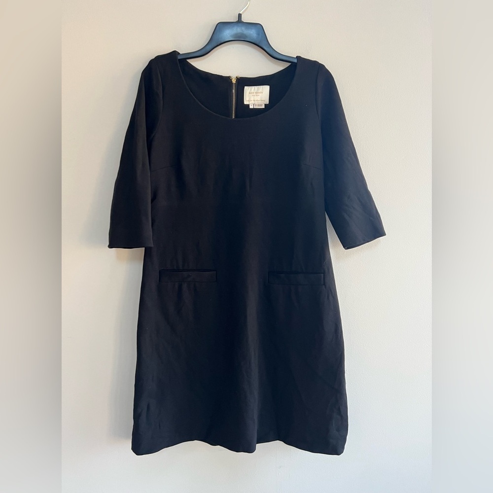 Kate Spade New York 1/2 Sleeve Mini Shift Dress in Black, size M